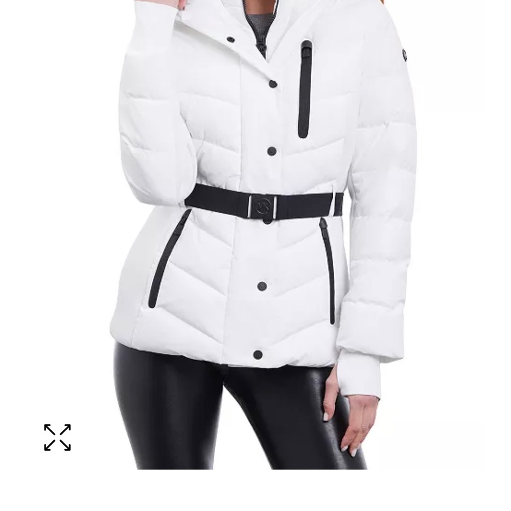 Women's Belted Hooded Puffer Coat